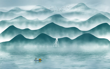 水墨山水畫