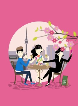 時尚美女插畫