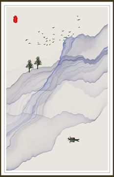 山水水墨畫(huà)