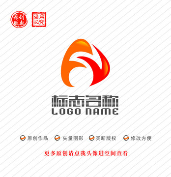 FY字母YF音符logo