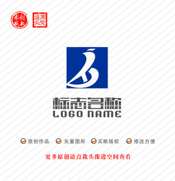 TB字母BT标志H鸟logo