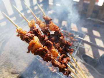 羊肉串特写