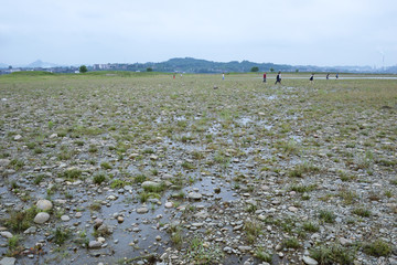 长江风光 草地 石头纹理 草原