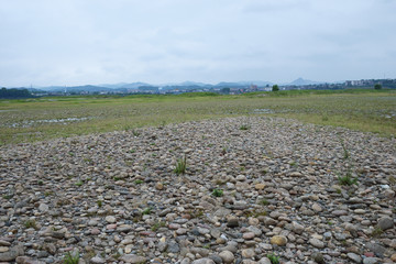 长江风光 草地 石头纹理 草原