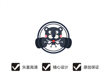 健身動物logo