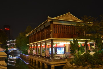 广州荔枝湾夜景