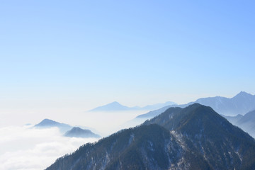 从日月坪远眺 西岭雪山云海群峰