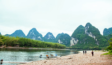 漓江 冷水渡 相公山 沙滩