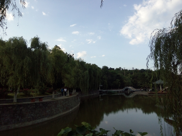 校园湖畔风景 攀枝花学院