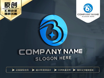 B字母创意LOGO设计