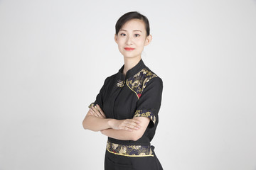  年輕女服務員