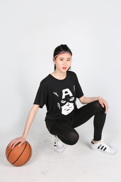篮球运动美女