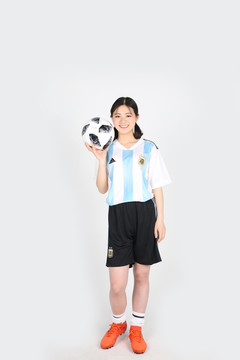  阿根廷蓝色足球宝贝  