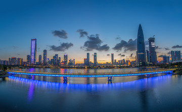 深圳湾全景夜景