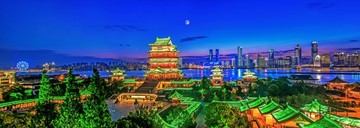 滕王阁夜色全景图