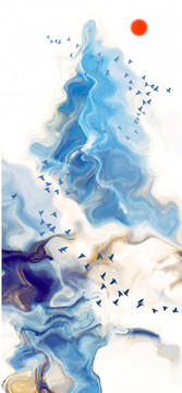水墨畫 中國風(fēng)意水墨壁畫