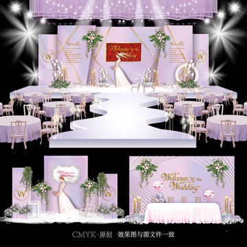 白粉色系婚禮