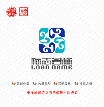 EWMGYX字母旋轉(zhuǎn)logo