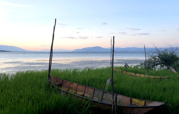 洱海小舟 渔船