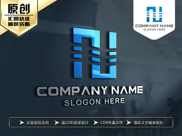 N字母 NH字母 LOGO設(shè)計(jì)