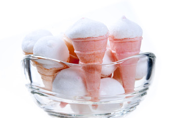 冰淇淋形状的棉花糖