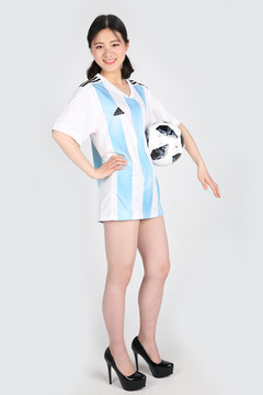 蓝色阿根廷球服 