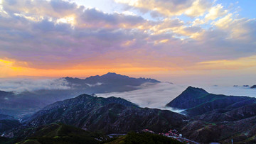 门头沟灵山晚霞