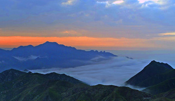 门头沟灵山晚霞