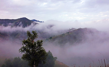 门头沟灵山晚霞