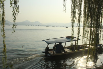 杭州西湖 西湖素材 西湖的船