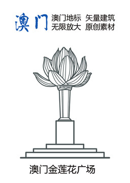 澳門地標(biāo) 澳門金蓮花廣場(chǎng)