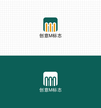 道路交通護(hù)欄創(chuàng)意M標(biāo)志