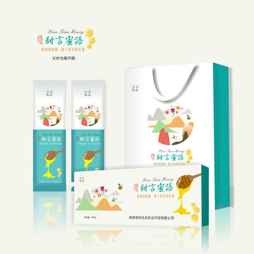 蜂蜜包裝 百花蜜 蜂蜜標(biāo)簽包裝