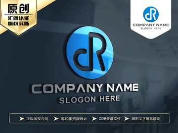 DR字母 標(biāo)志商標(biāo)LOGO設(shè)計(jì)