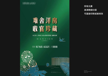 房地產(chǎn)住宅洋房質(zhì)感提案比稿海報