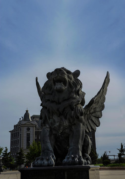 飞狮 雕塑