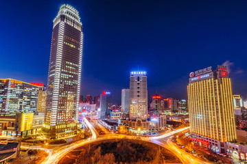 辽宁省会沈阳惠工广场夜景