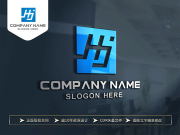 HJ字母LOGO设计