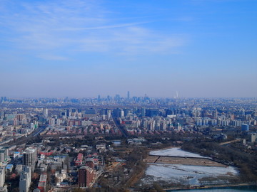 北京市 市区风光 俯拍全景