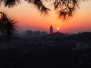 青岛市 太平山 日落