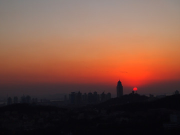 青岛市 太平山 日落