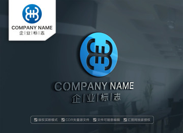 HX字母LOGO设计 XH标志