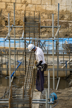 建筑工地 建筑工人