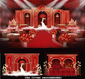 婚禮設計 紅色婚禮 歐式婚禮