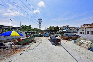 广州南沙区新垦镇渔村