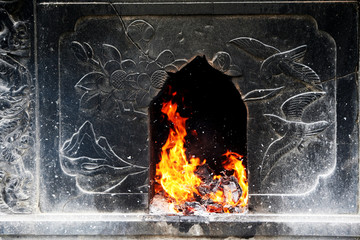 火焰 寺庙 焚香炉