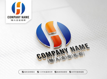 H字母標(biāo)志設(shè)計(jì) SH HS標(biāo)志