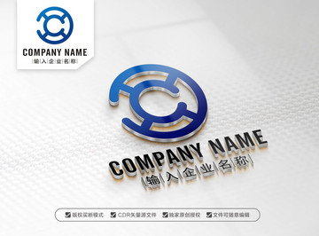 CX字母LOGO设计 XC标志