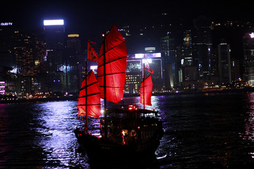 香港维多利亚港夜景