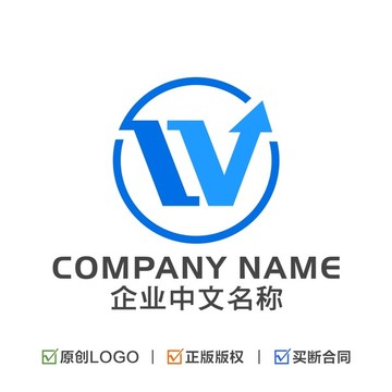 字母W V 企业LOGO